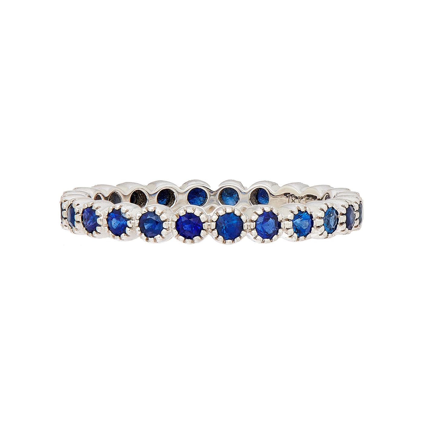 Blue Sapphire Bezel Band