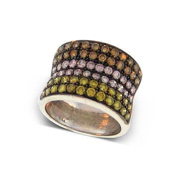 Ombre Multi-Color Diamond Ring