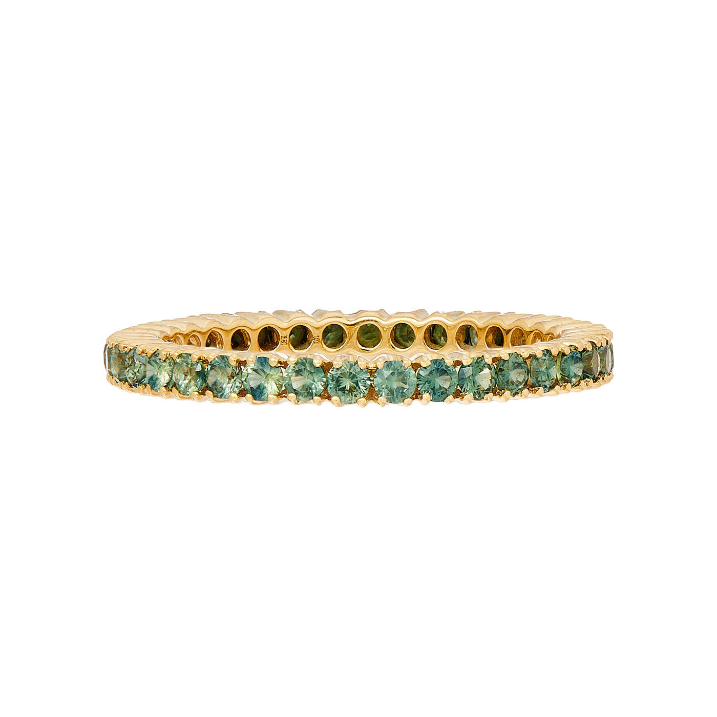 Green Sapphire Prong Band