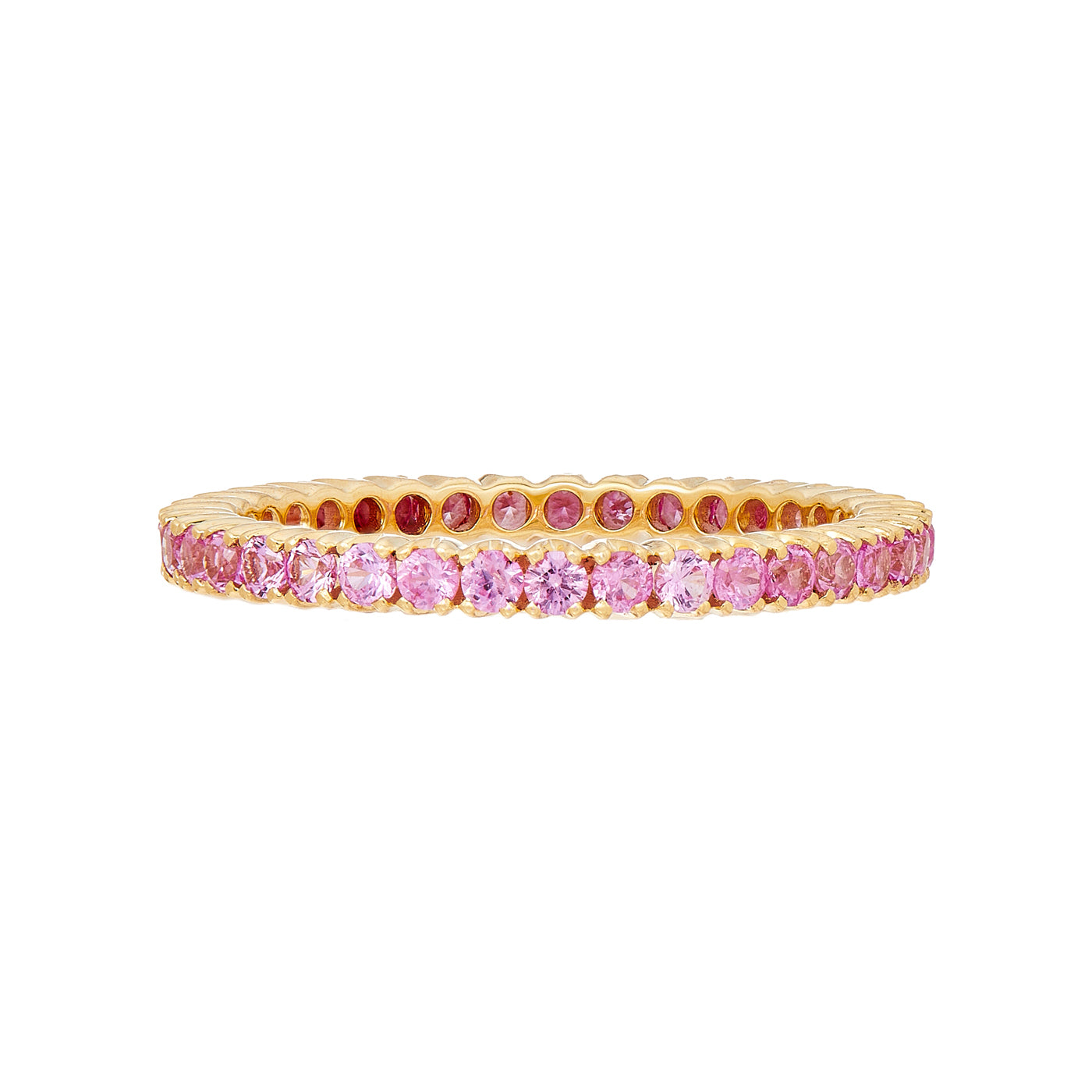 Pink Sapphire Prong Band