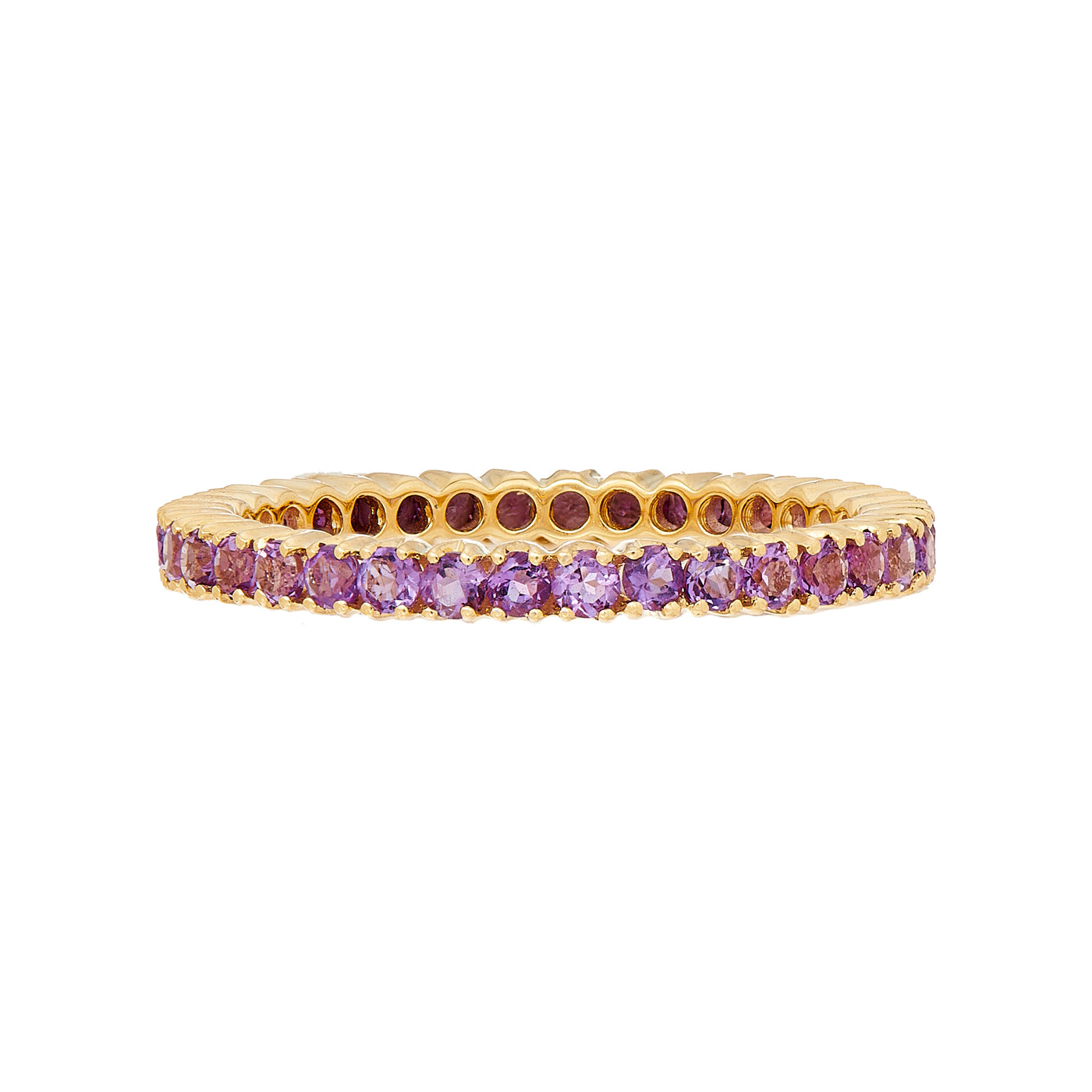 Purple Sapphire Prong Band
