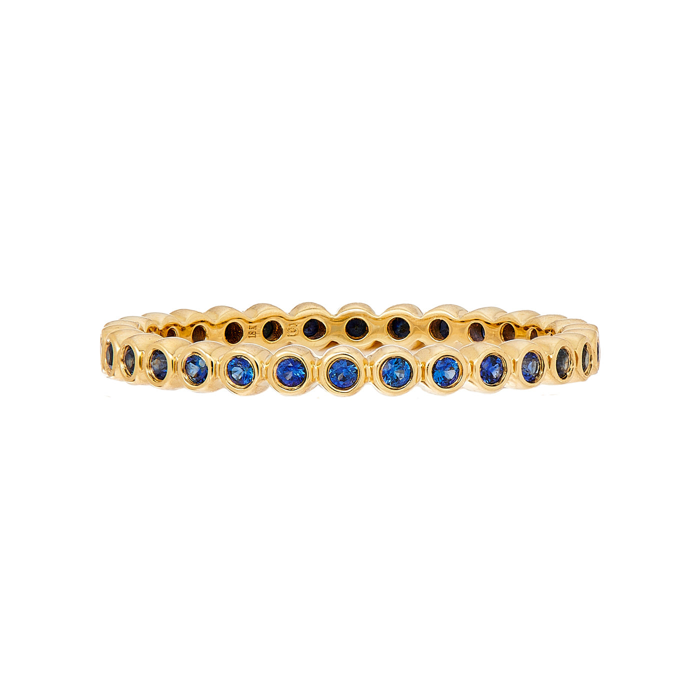 Blue Sapphire Mini Bezel Band