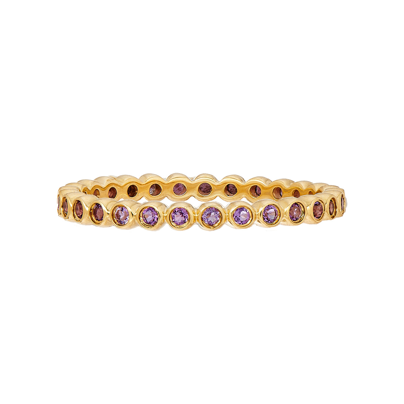Purple Sapphire Mini Bezel Band
