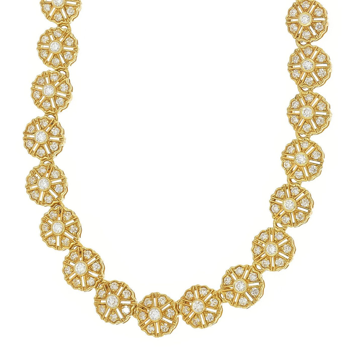Camelia White Diamond Opera Necklace