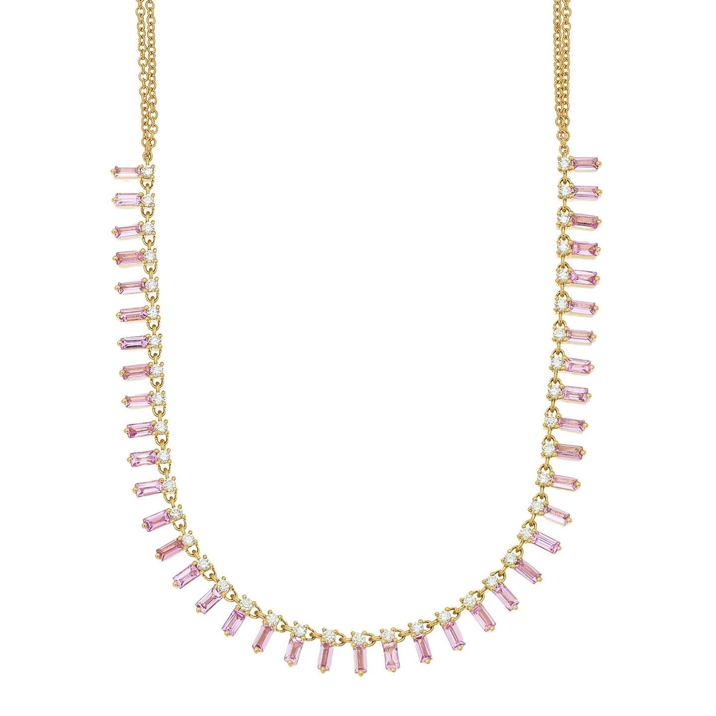 Zeena Pink Sapphire Necklace