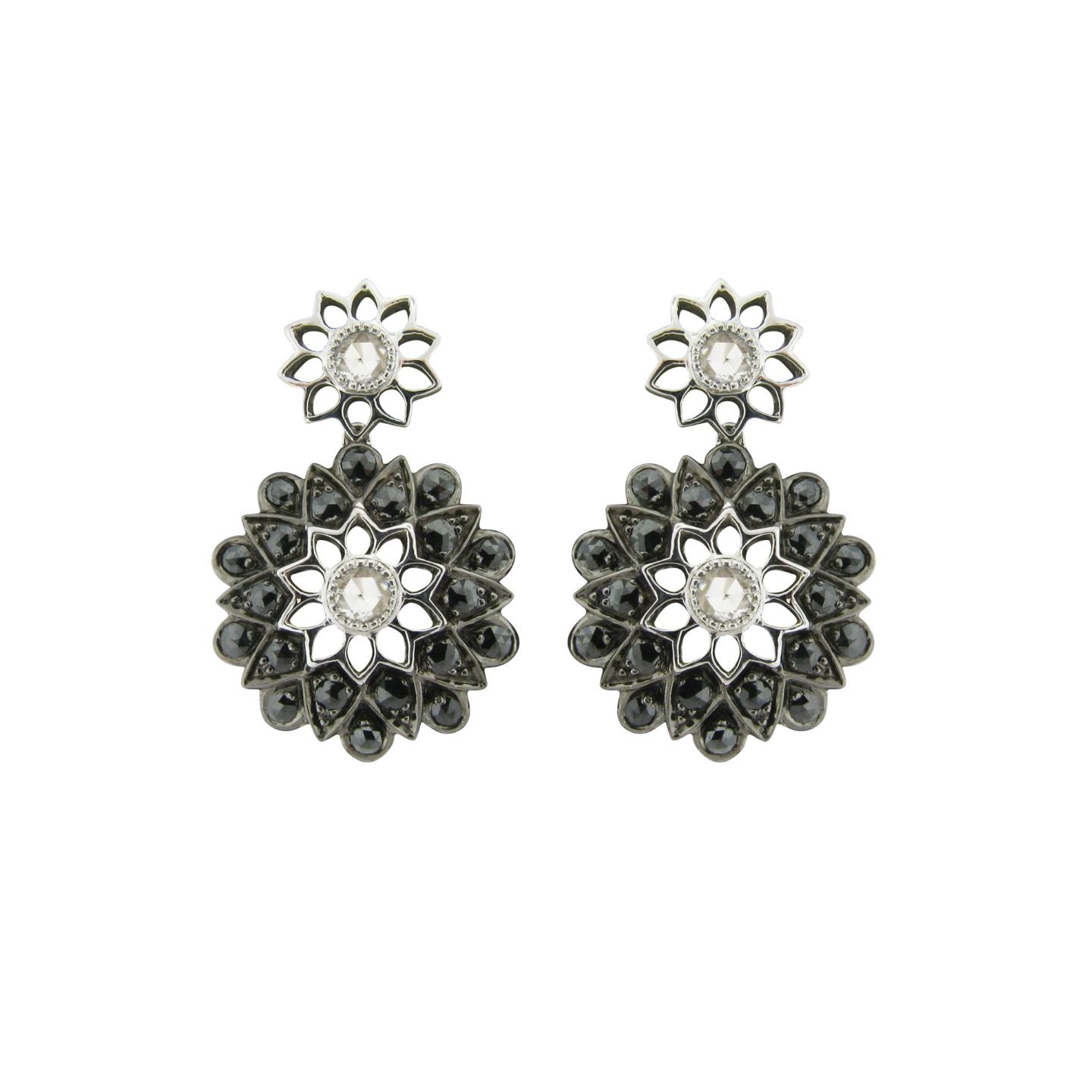 Black Diamond Flower Drops