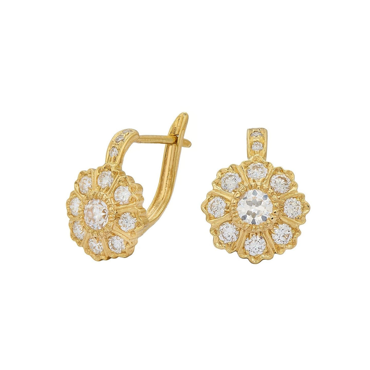 Ivy White Diamond Drop Earrings