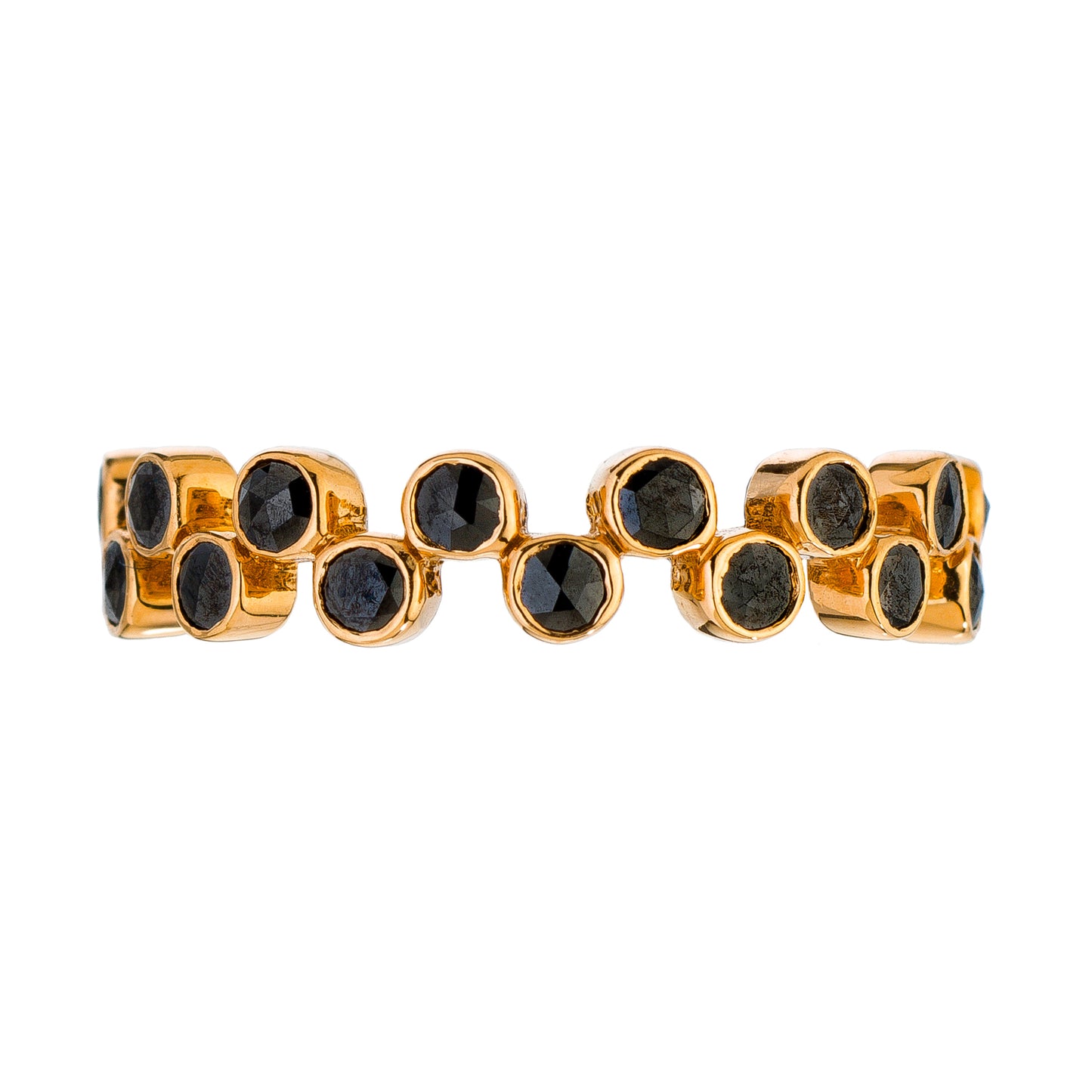 Zig Zag Black Diamond Band
