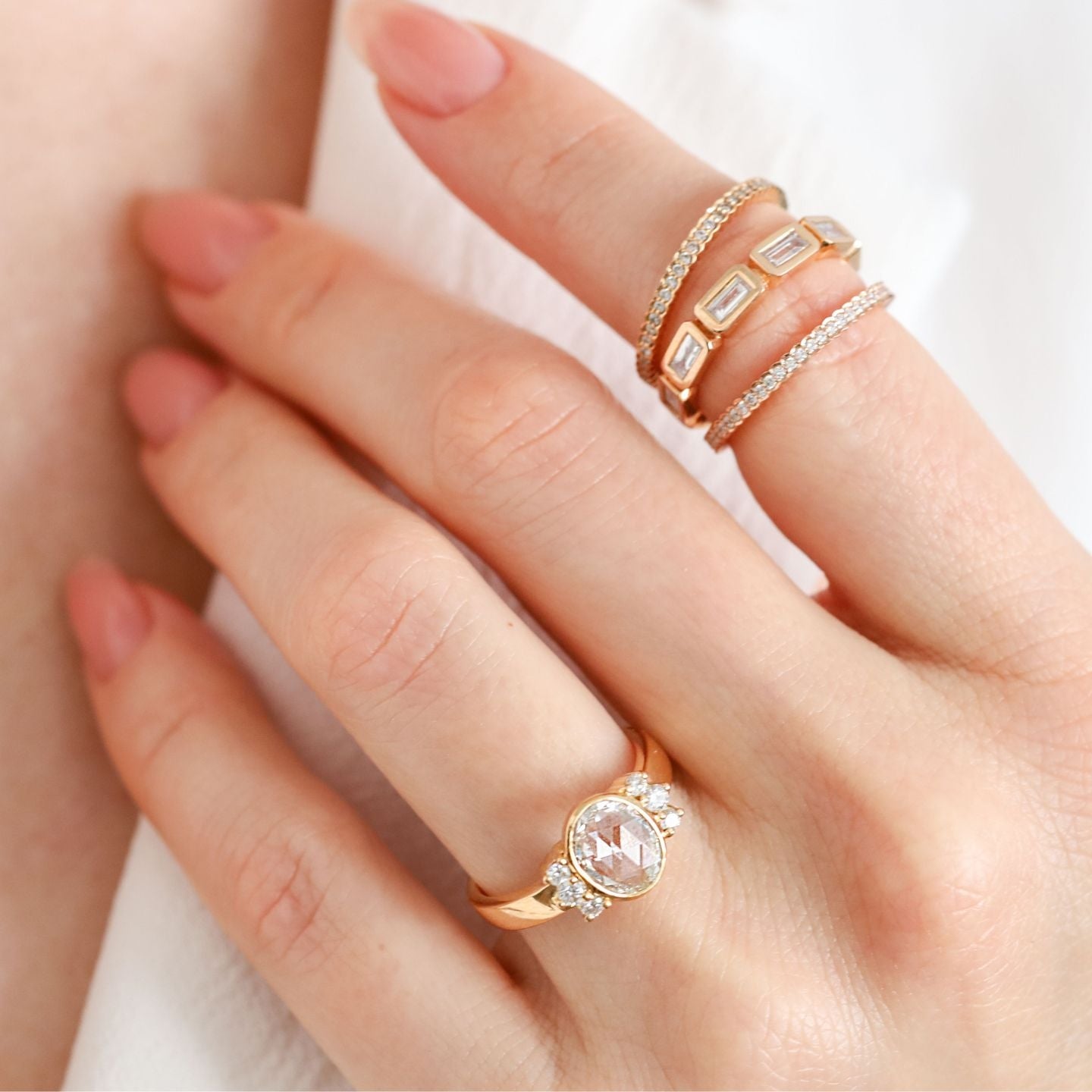 Simone White Diamond Band