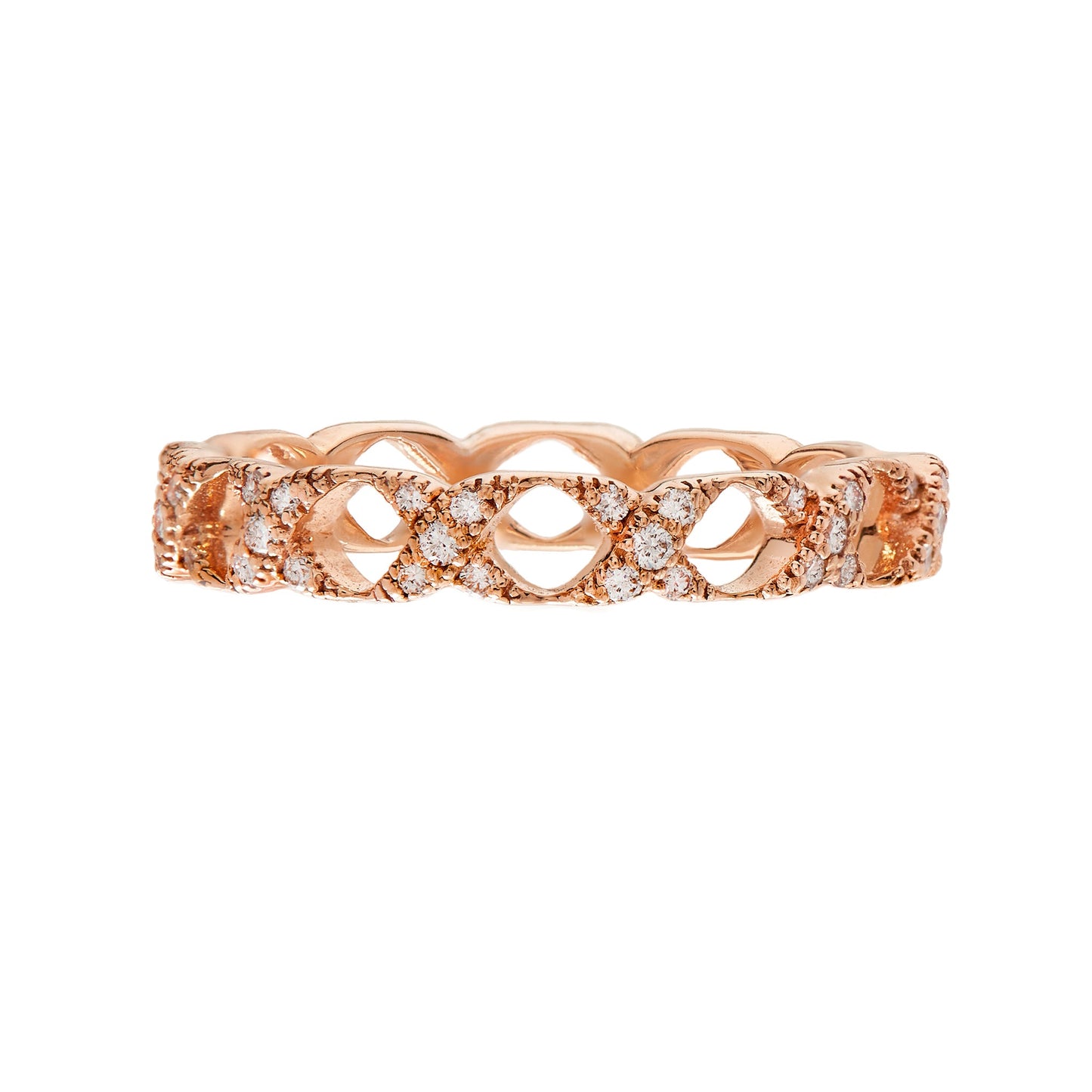 Lattice White Diamond Band
