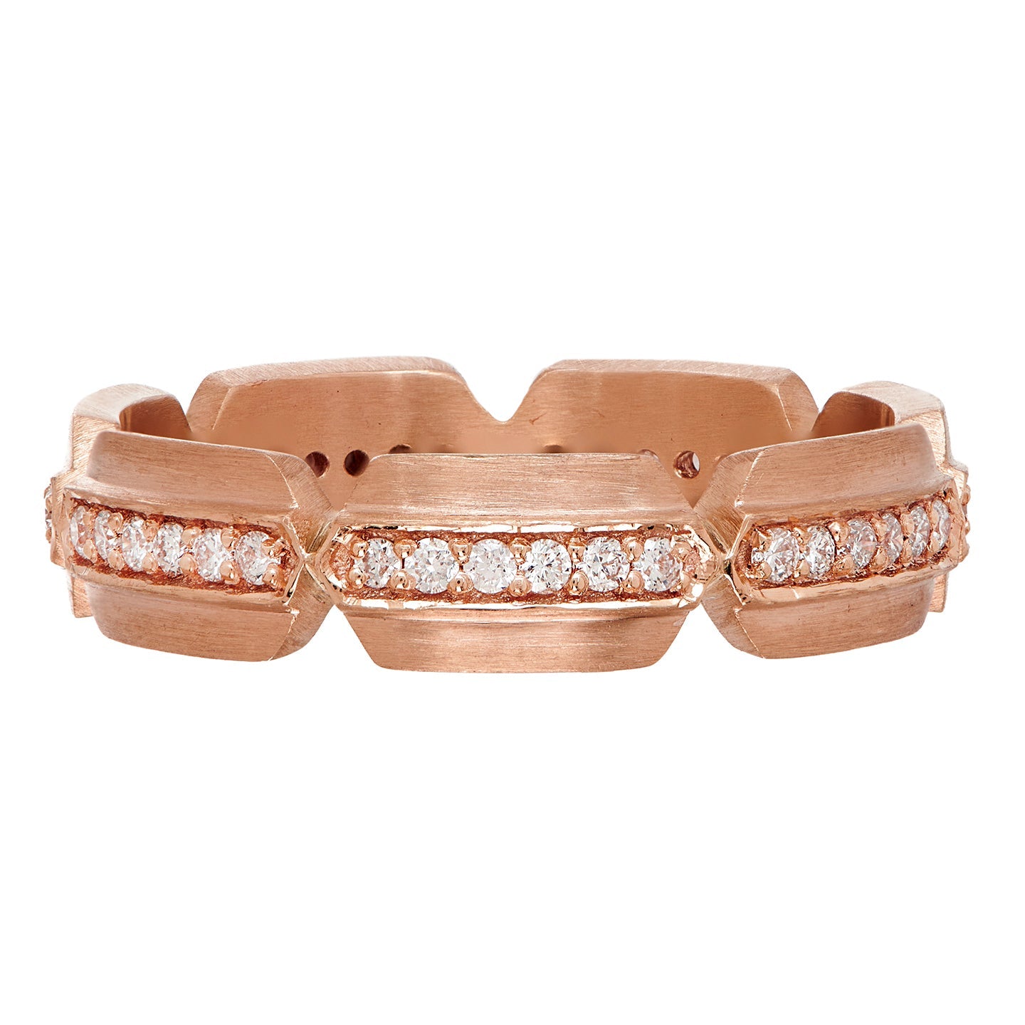 Maya White Diamond East West Band