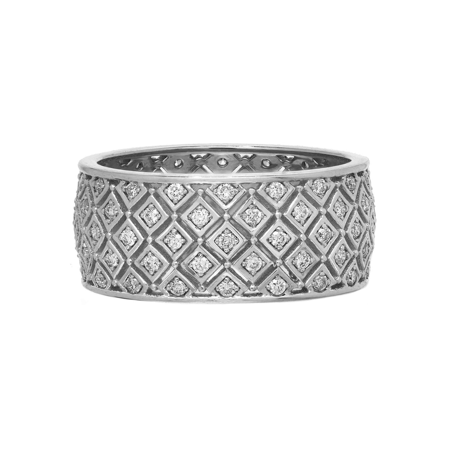 Trellis White Diamond Band