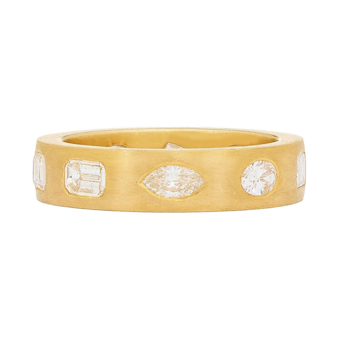Dunes Multi Shape White Diamond Band