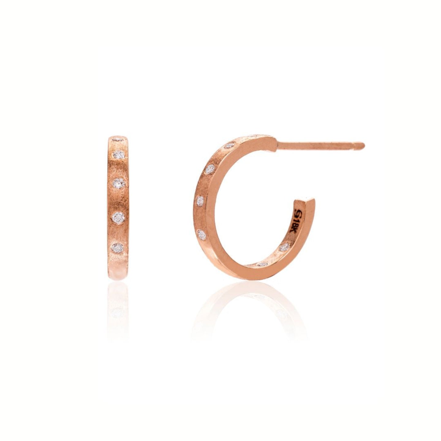 Dunes White Diamond Huggies