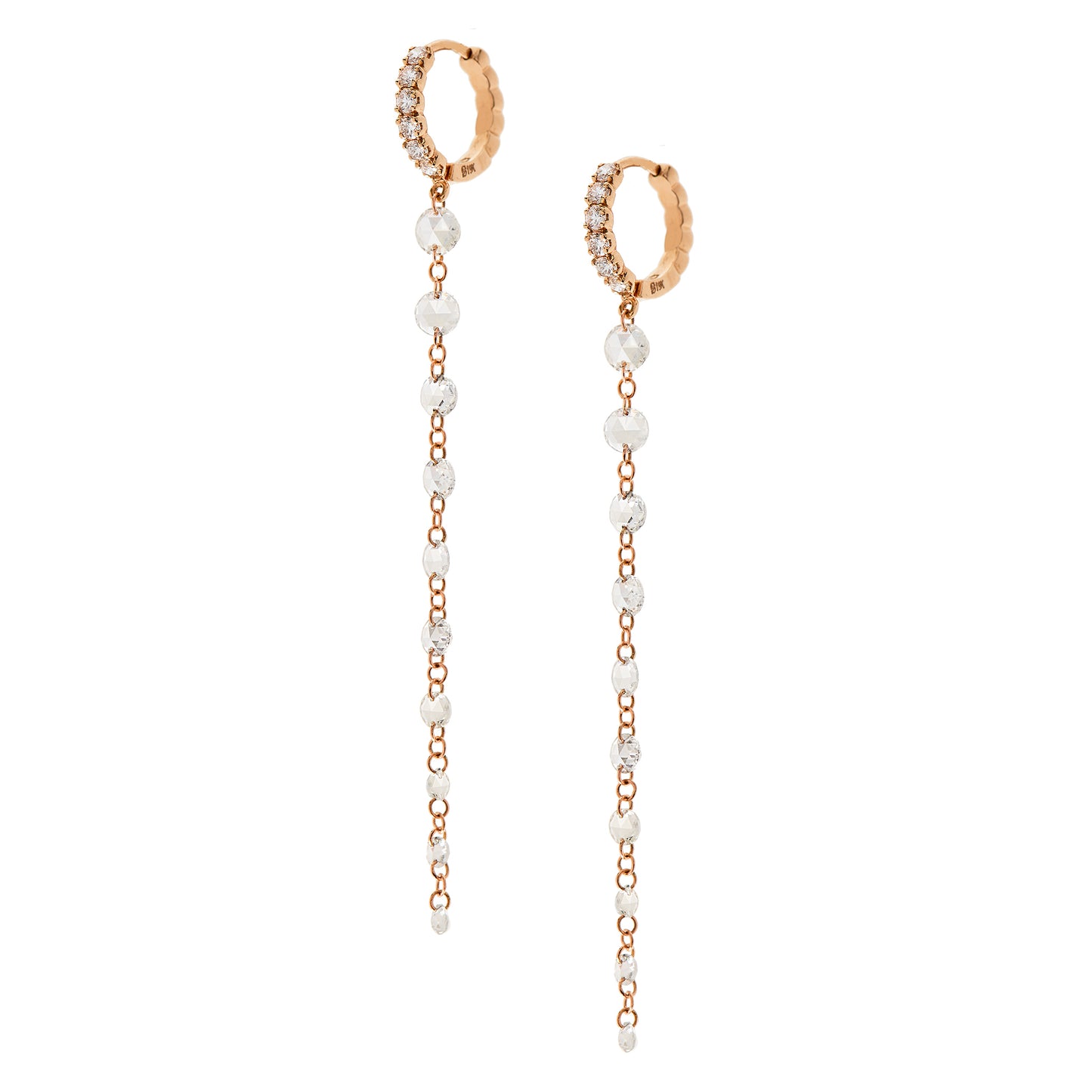 Zelda Cien White Diamond Linear Earrings