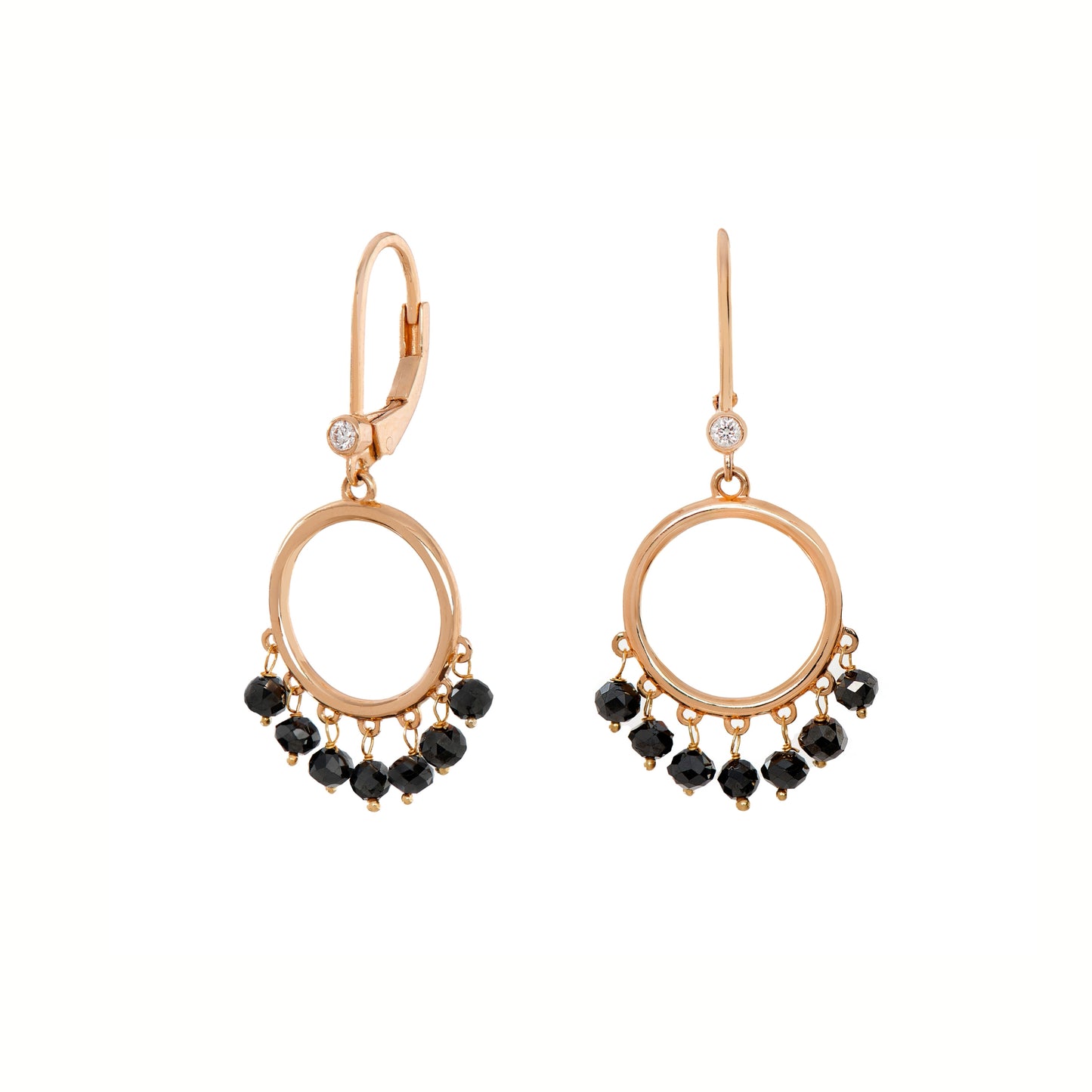 Adeline Black Diamond Drop Earrings