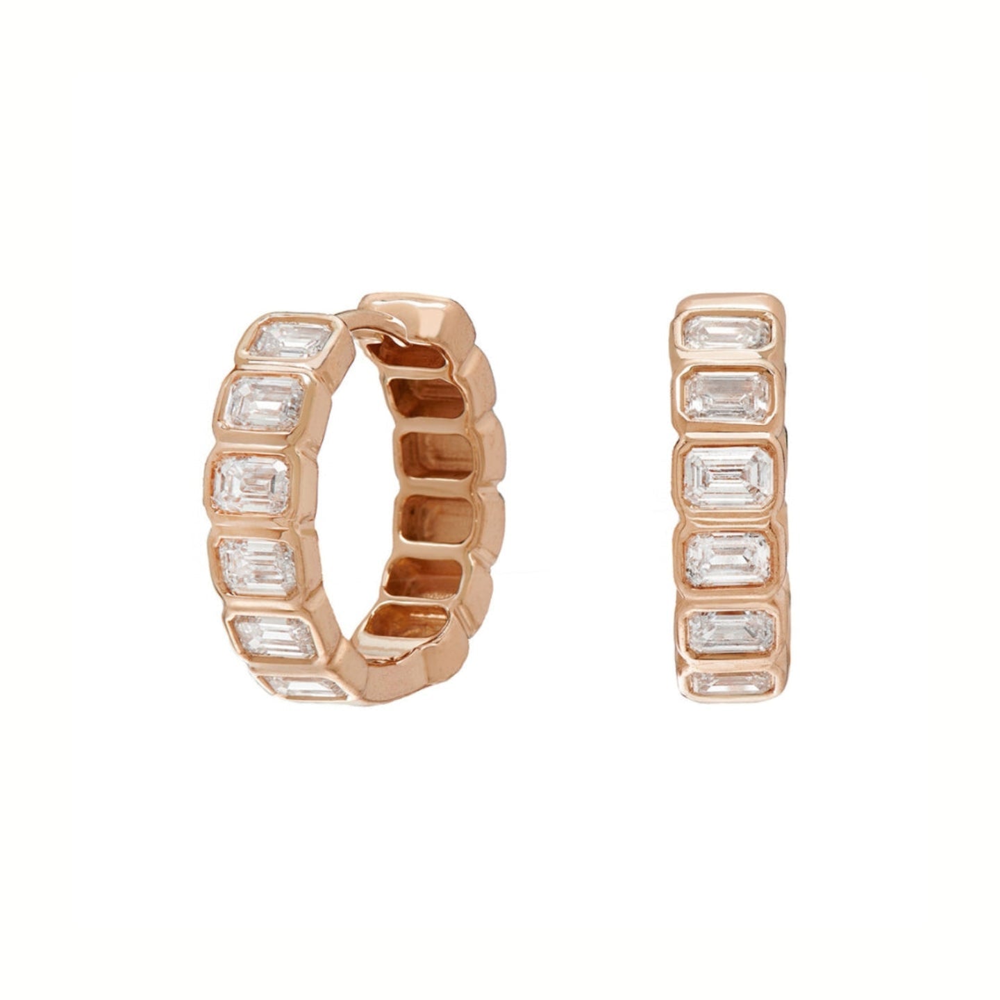 Nea White Diamond Huggies