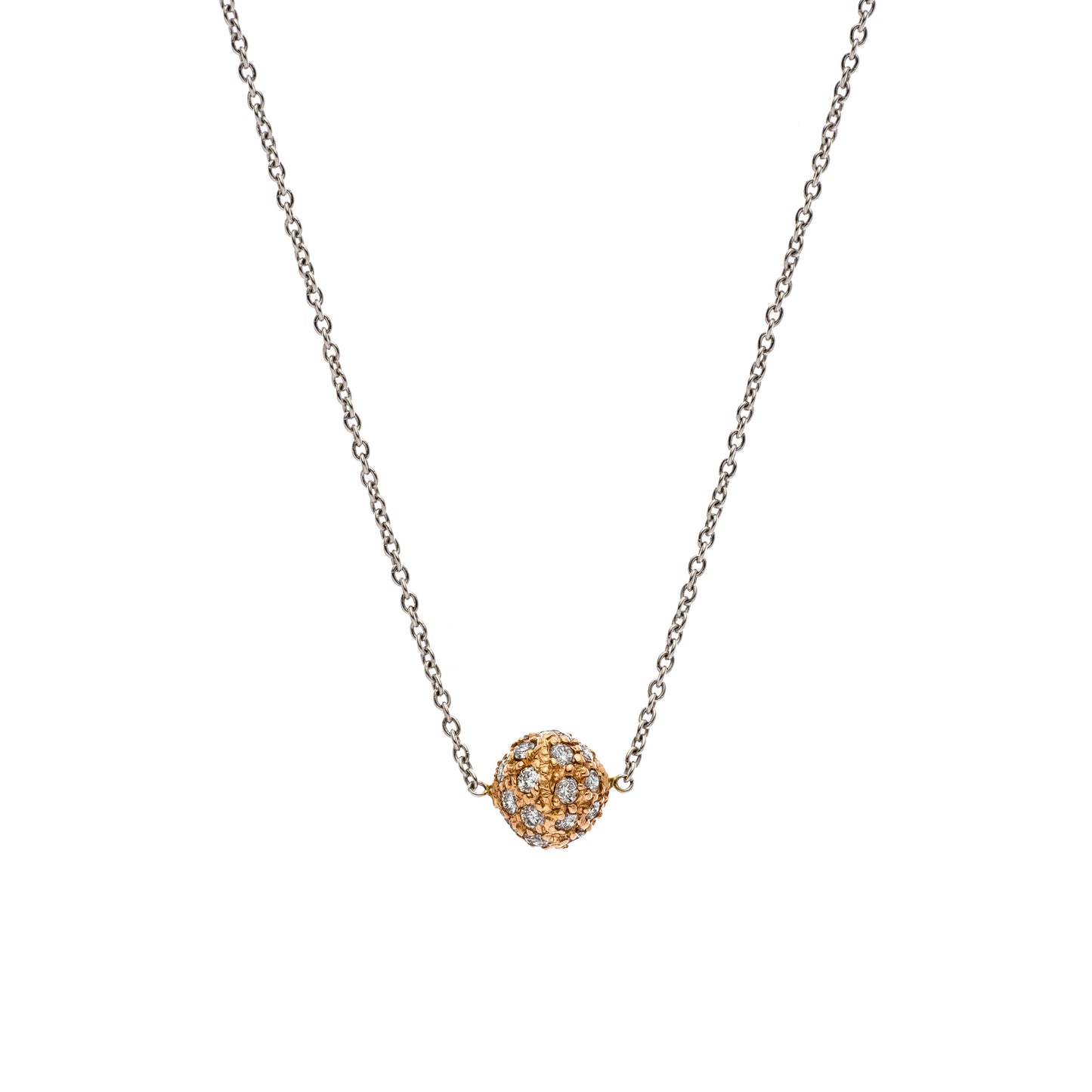 Disco White Diamond Pavé Necklace