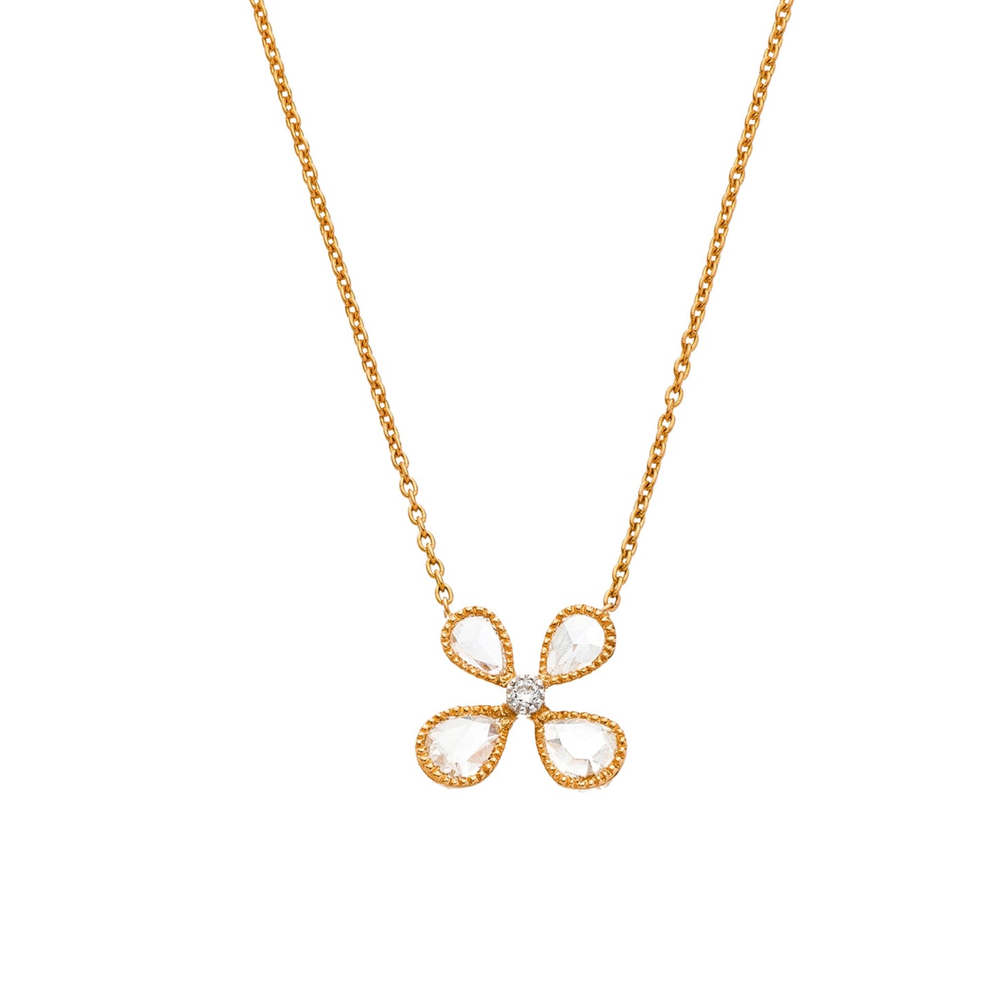 Fine Vine White Diamond Necklace