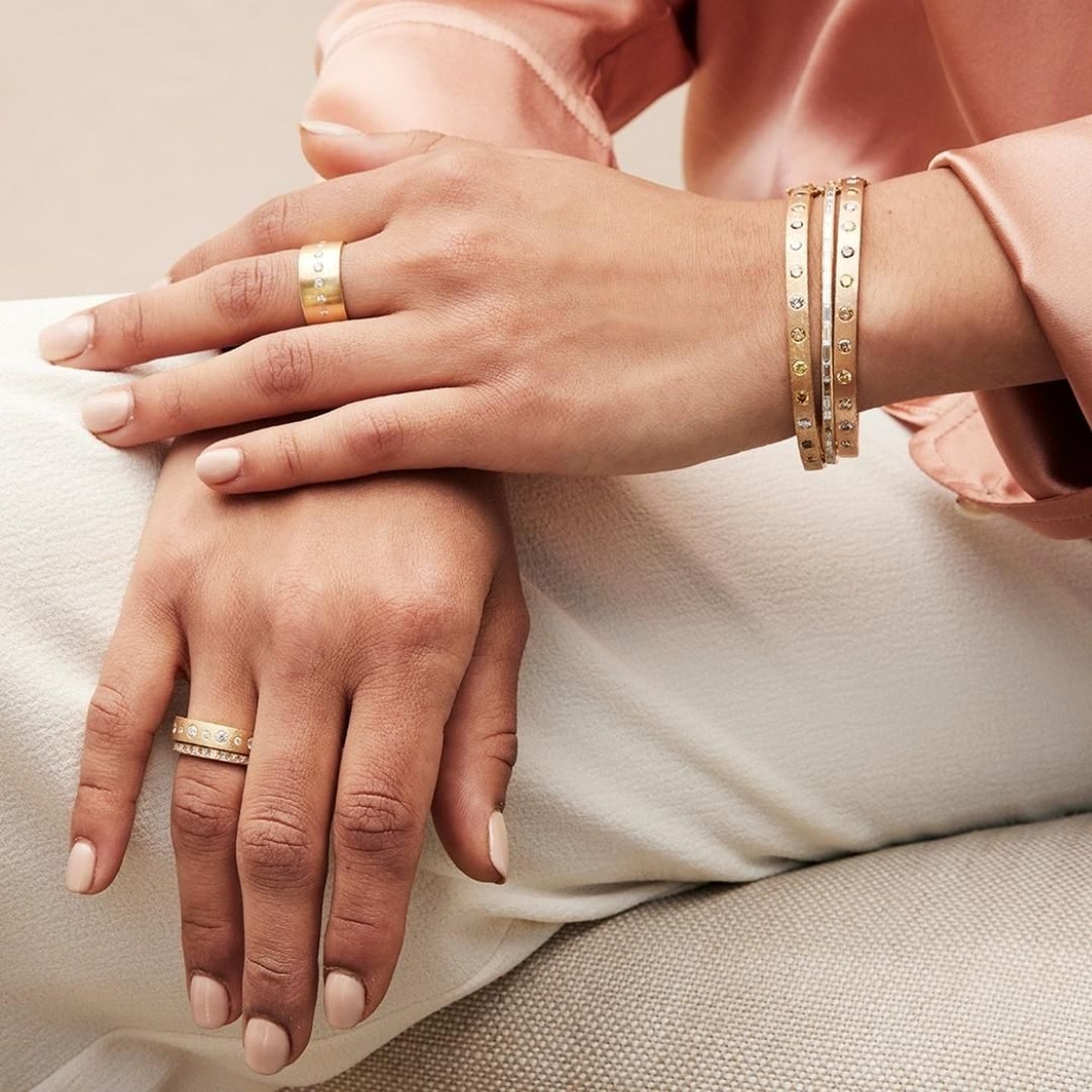 Claire White Diamond Band