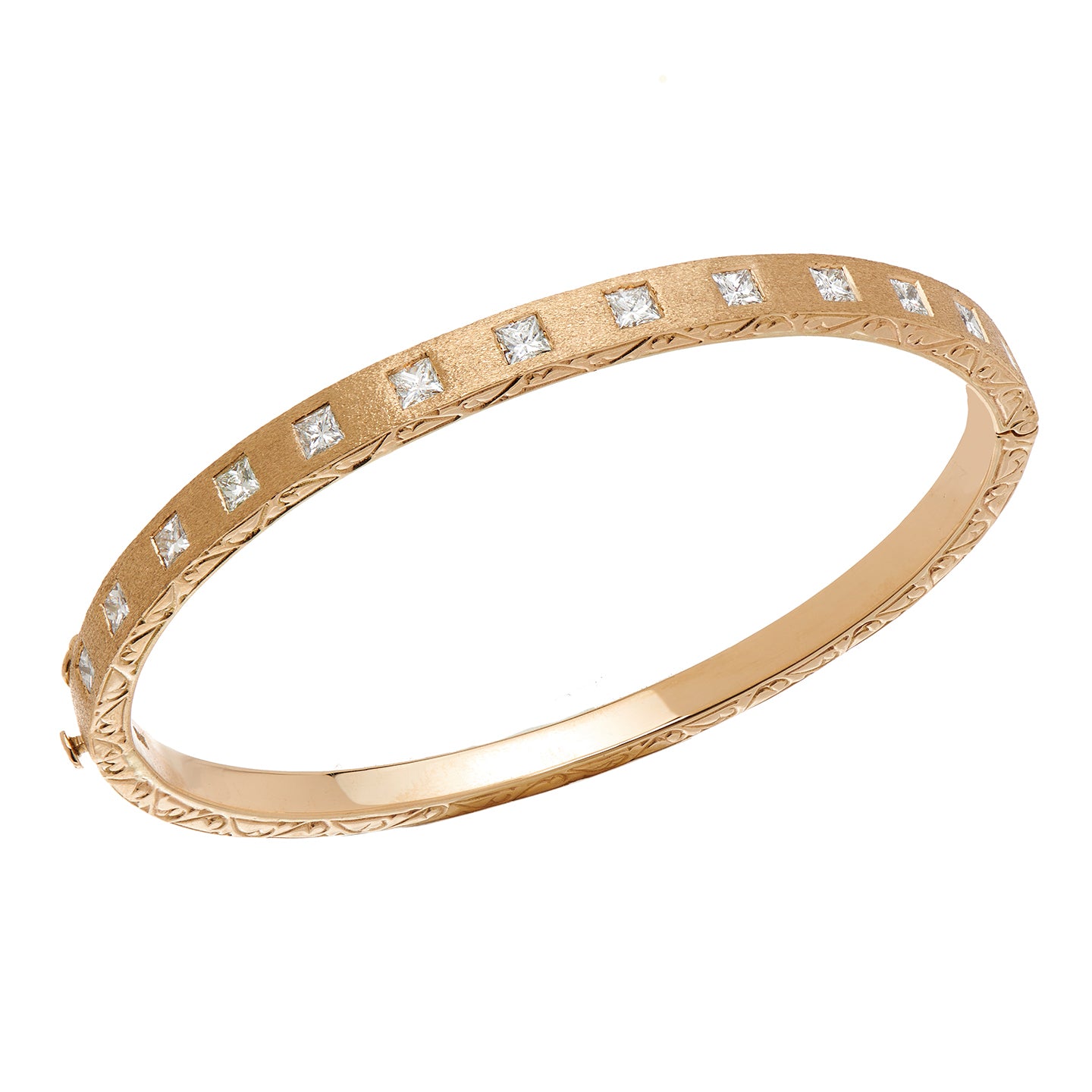 Dunes Edge White Diamond Wide Bangle