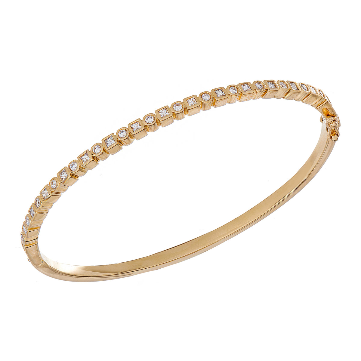 Kate White Diamond Bangle