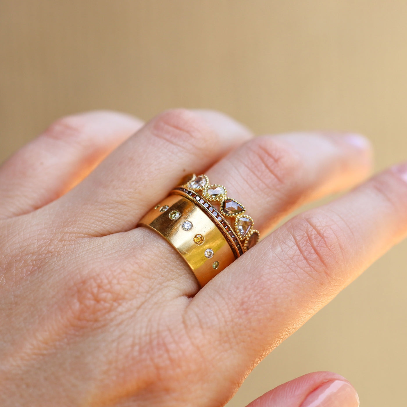 Dunes Multi-Color Diamond Cigar Band