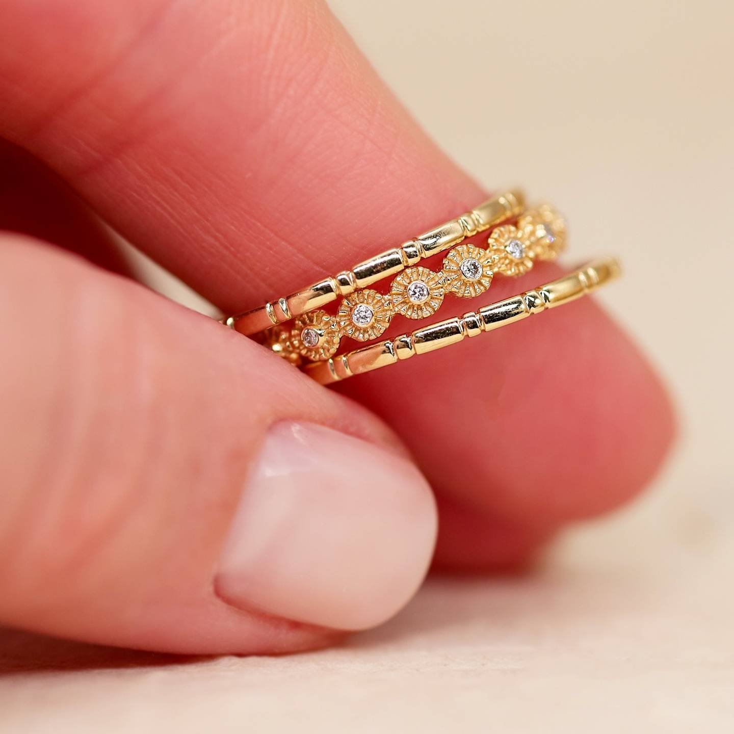 Chakra White Diamond Band