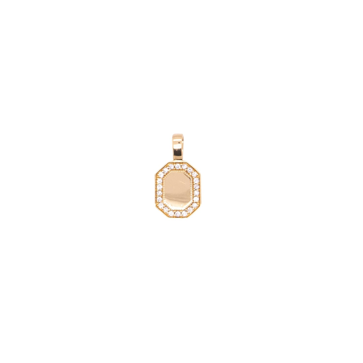 P.S. White Diamond Small Tag Pendant