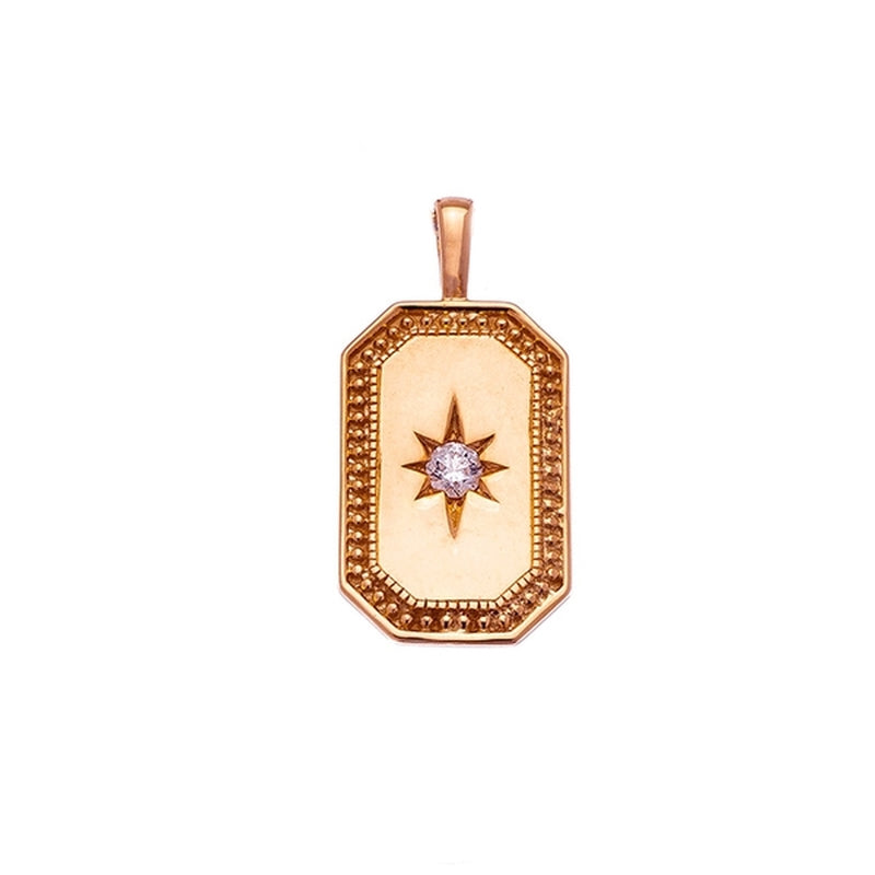 P.S. Celeste White Diamond Large Tag Pendant