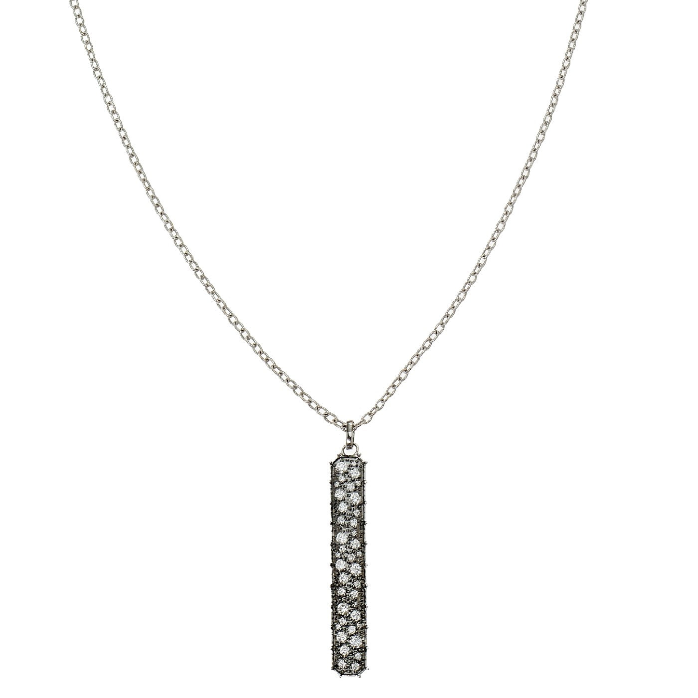 Confetti White Diamond Tag Pendant