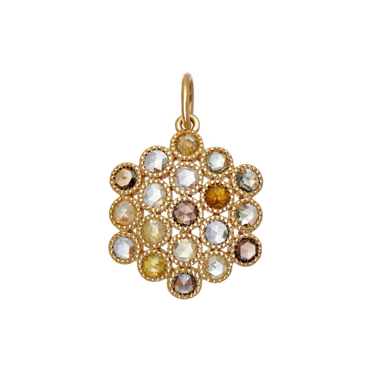 Josephine Multi-Color Diamond Pendant