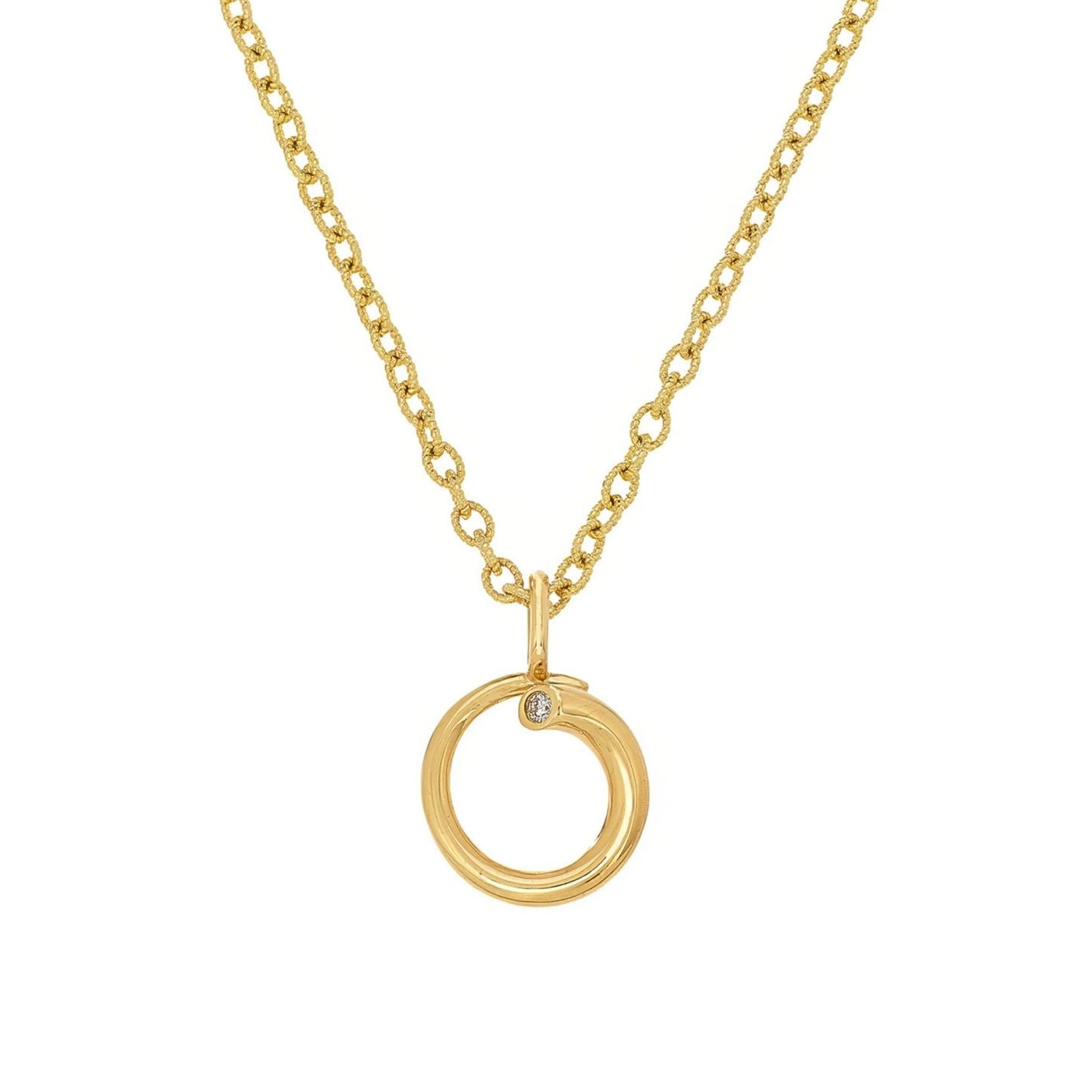 Embrace Small White Diamond Pendant