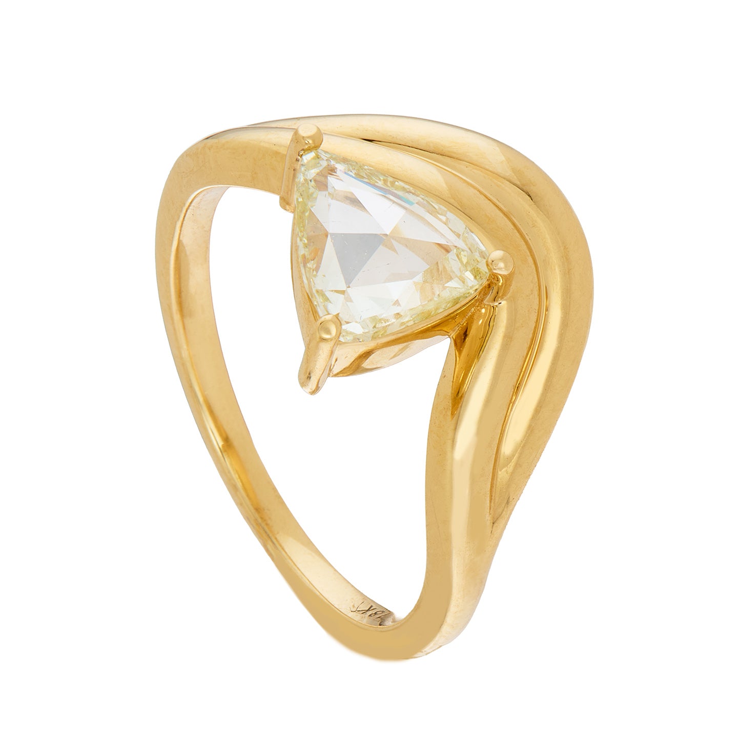 Embrace White Diamond Trillion Cut Ring