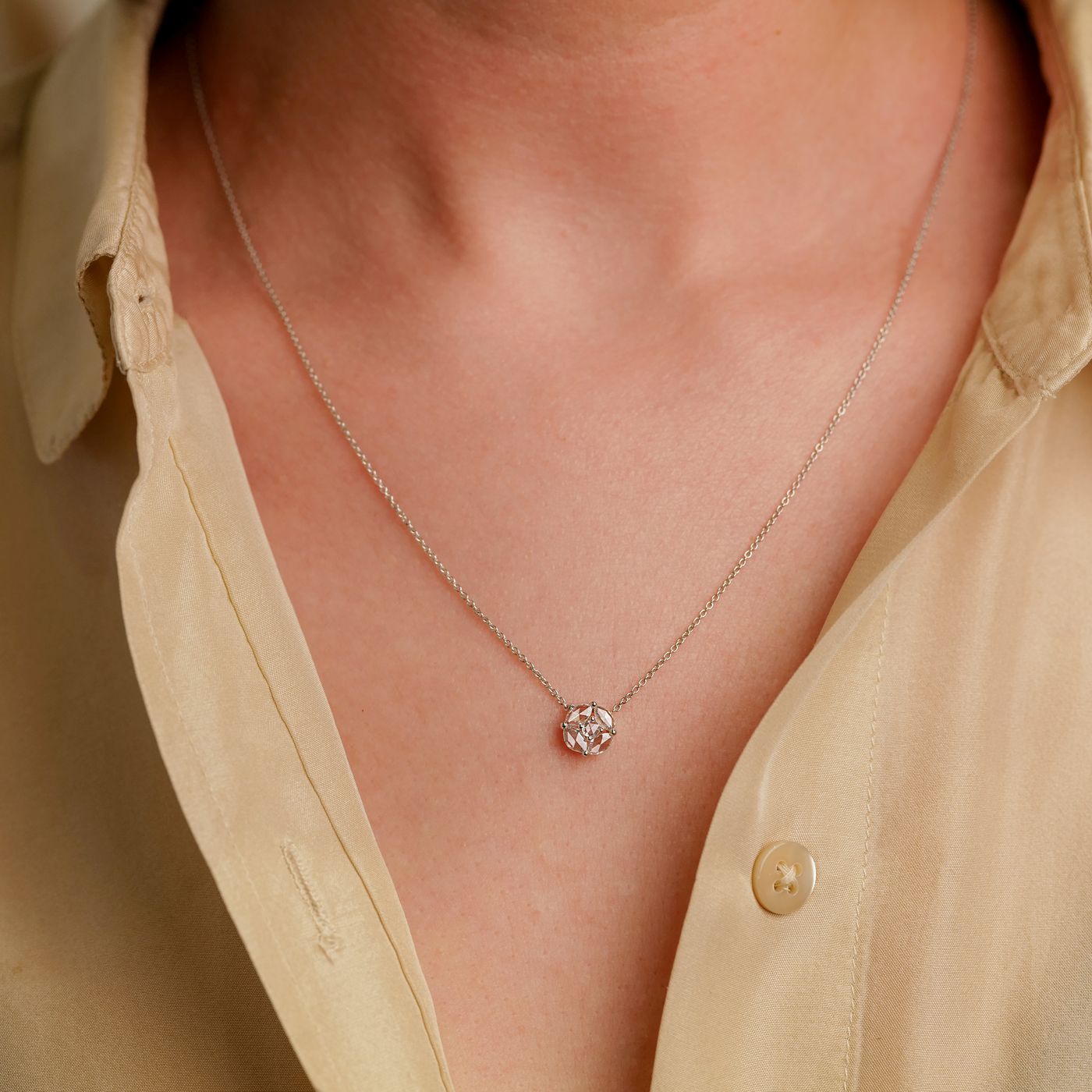 Sophia White Diamond Necklace