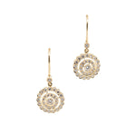 Concentric White Diamond Drop Earrings