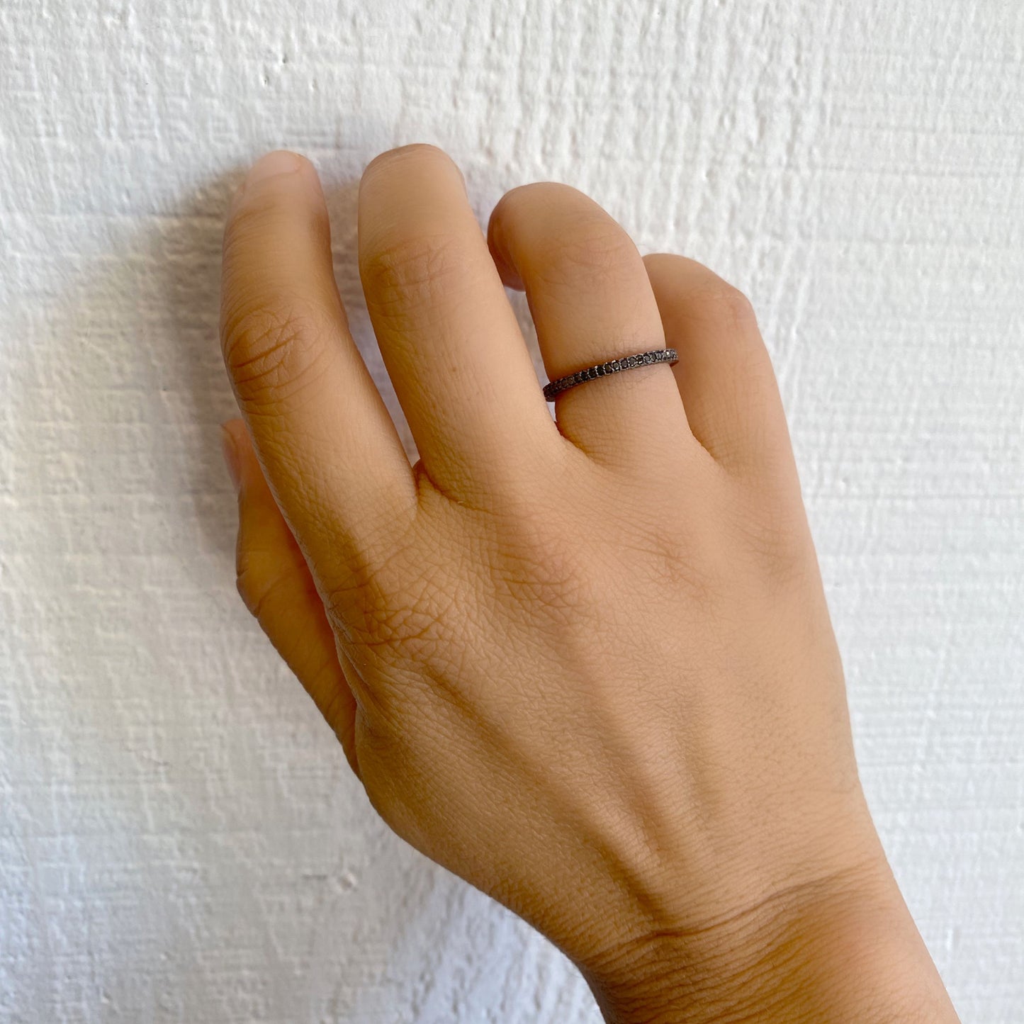 Scallop Black Diamond Band