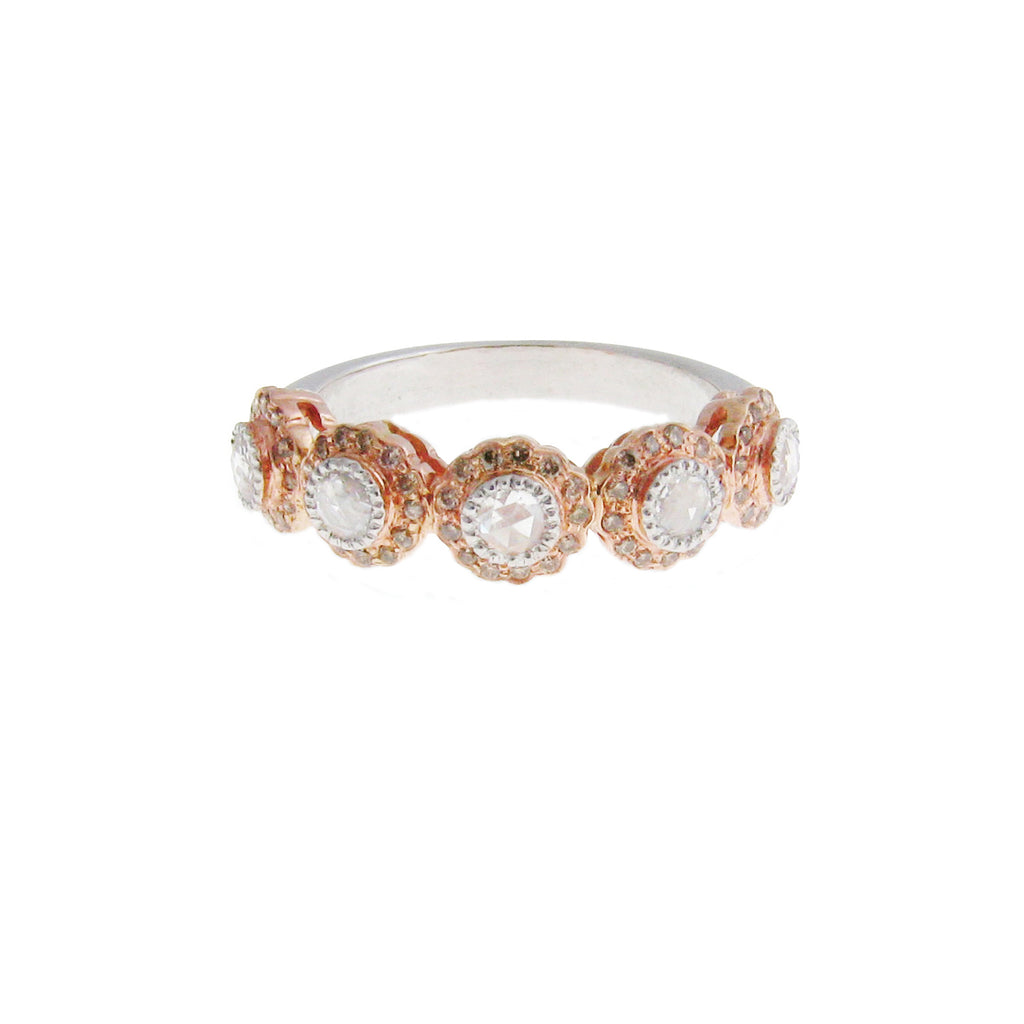 True Romance 5 Stone Champagne Diamond Ring