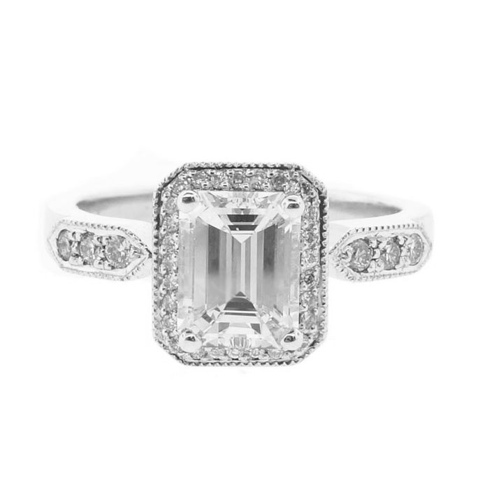 Deco White Diamond Ring