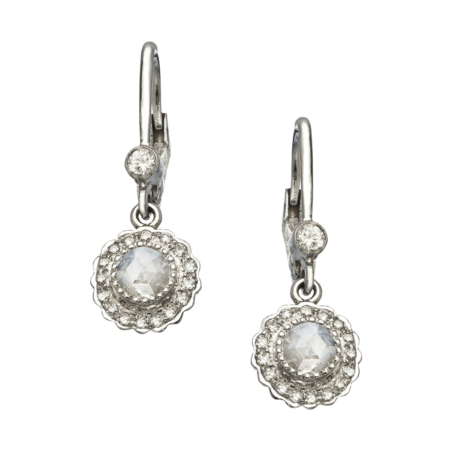 True Romance White Diamond Drop Earrings