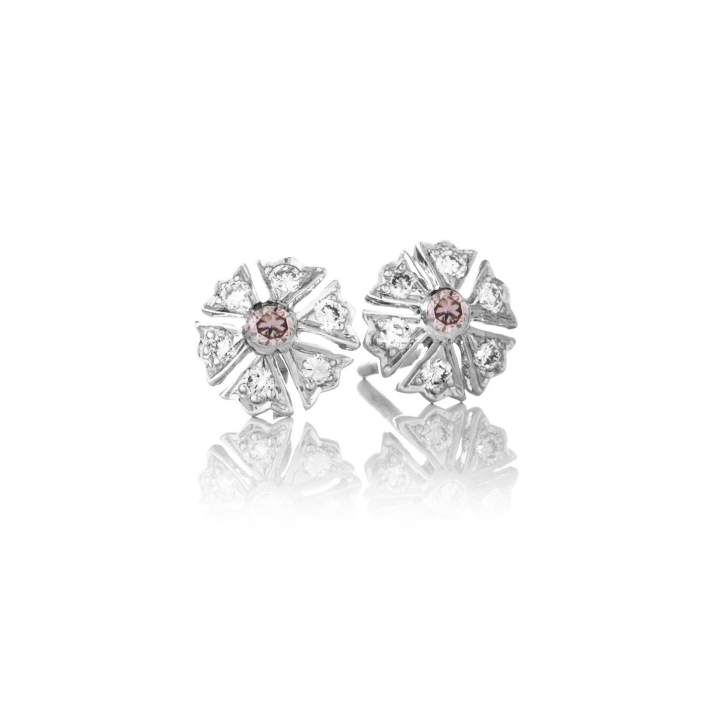 The Camelia Earrings - White