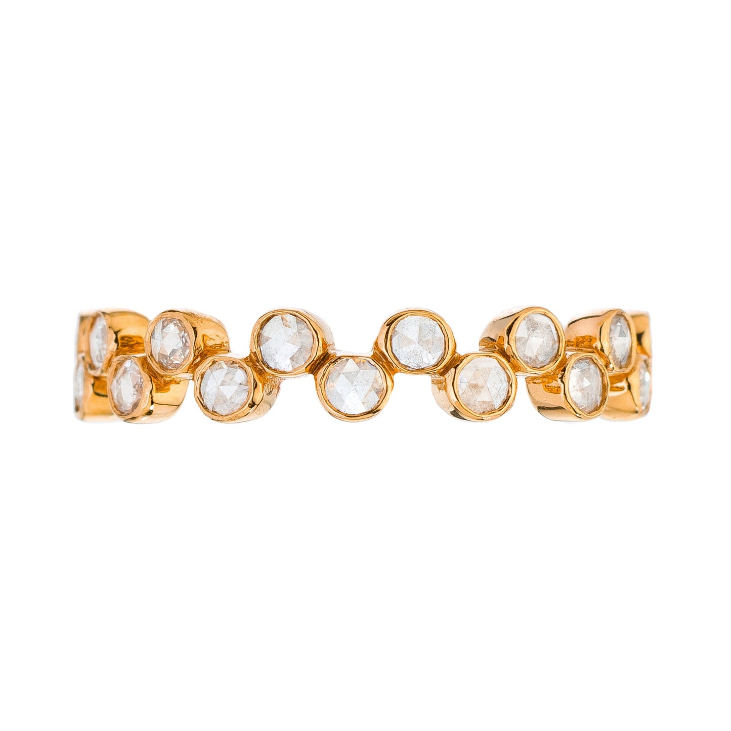 Zig Zag White Diamond Band