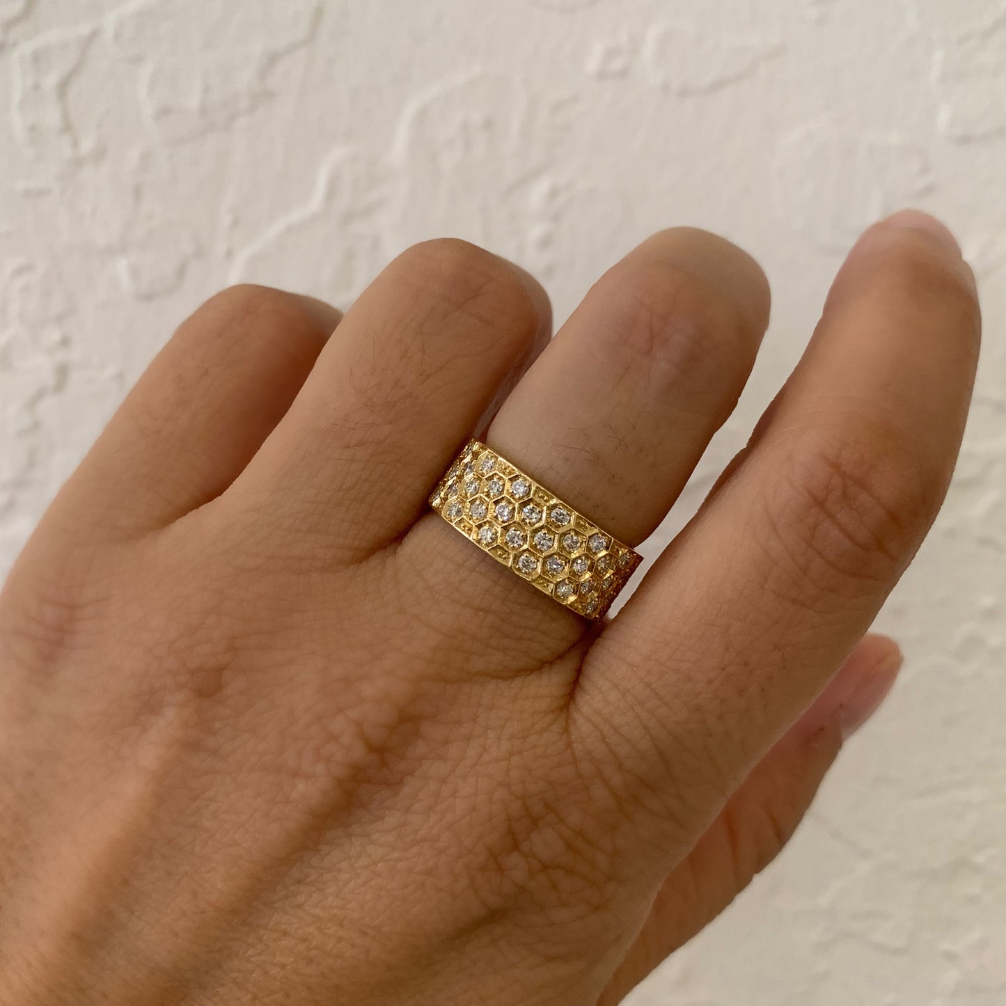 Mosaic White Diamond Band