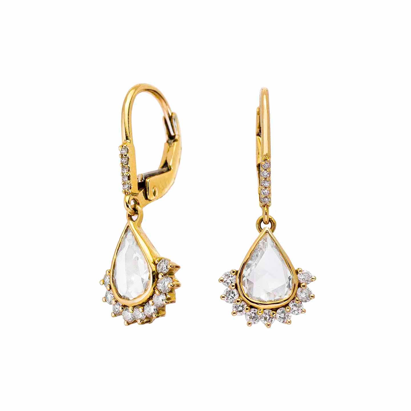 Bethany White Diamond Drop Earrings