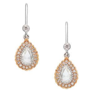 True Romance Pear-Shape White Diamond Drop Earrings