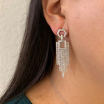 Stella White Diamond Chandelier Earrings