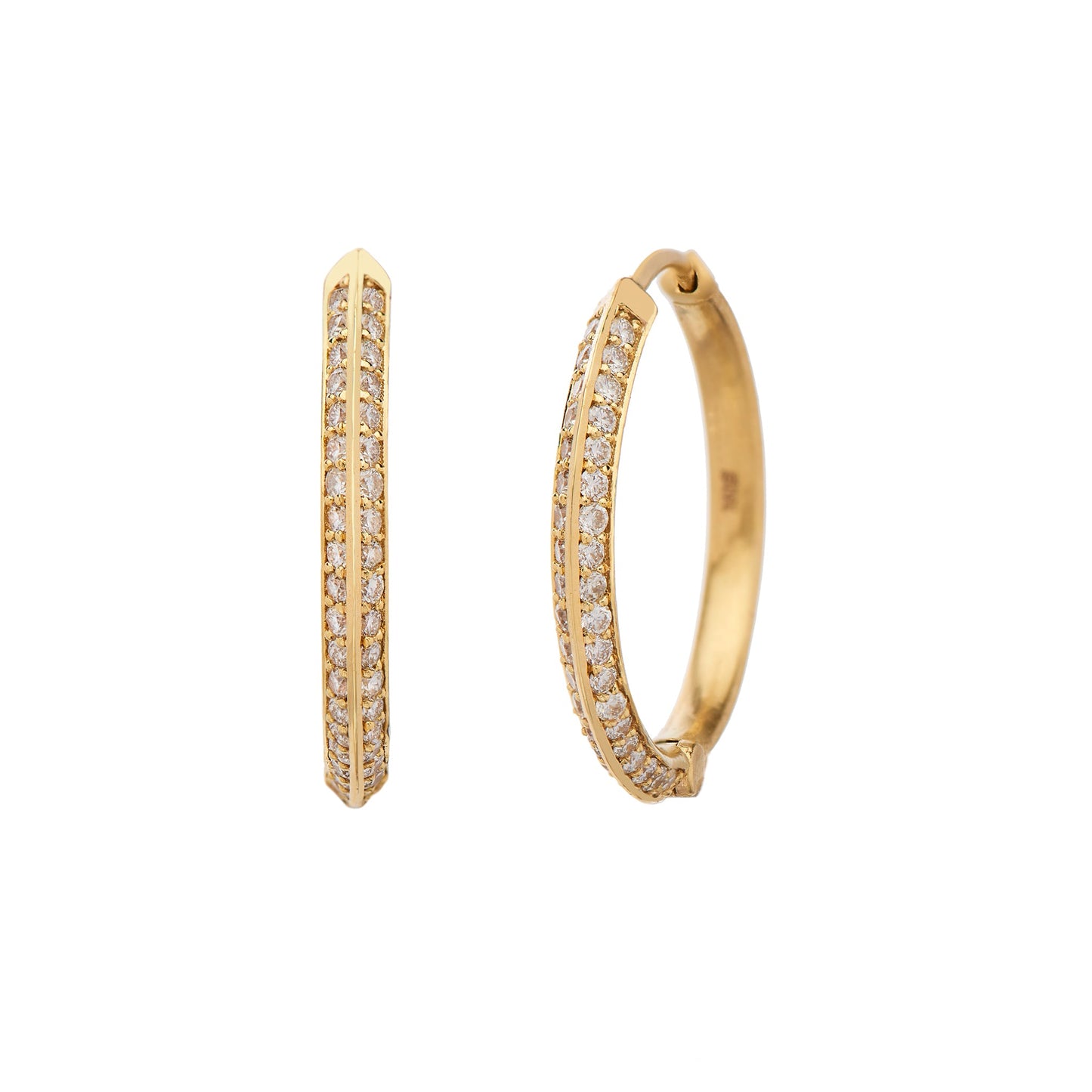 Sareena Medium Diamond Hoops