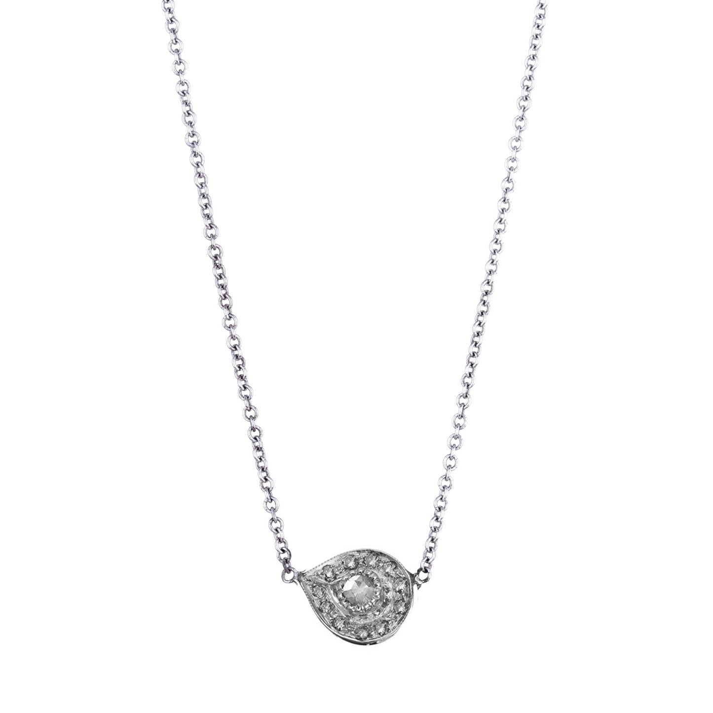 Plume White Diamond Necklace