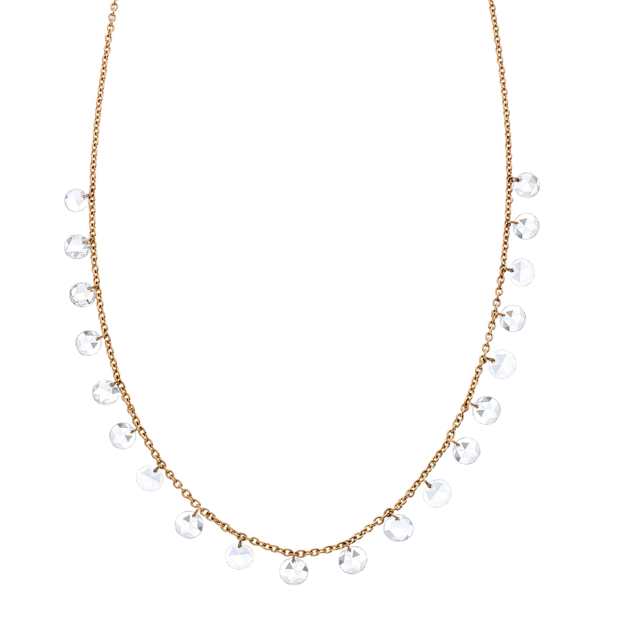 Cien White Diamond Drop Necklace
