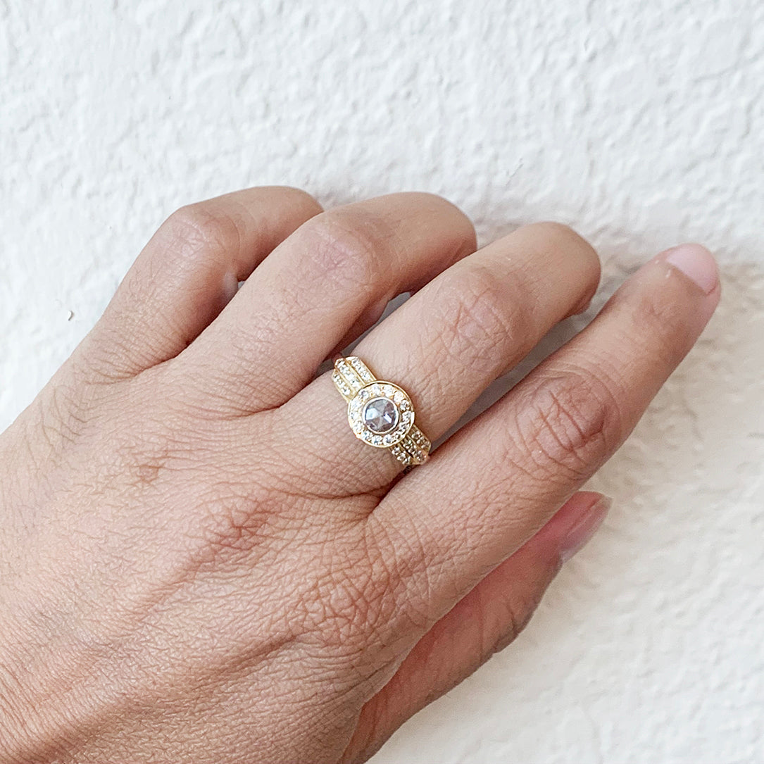 Mira Rose Cut Diamond Yellow Gold Ring